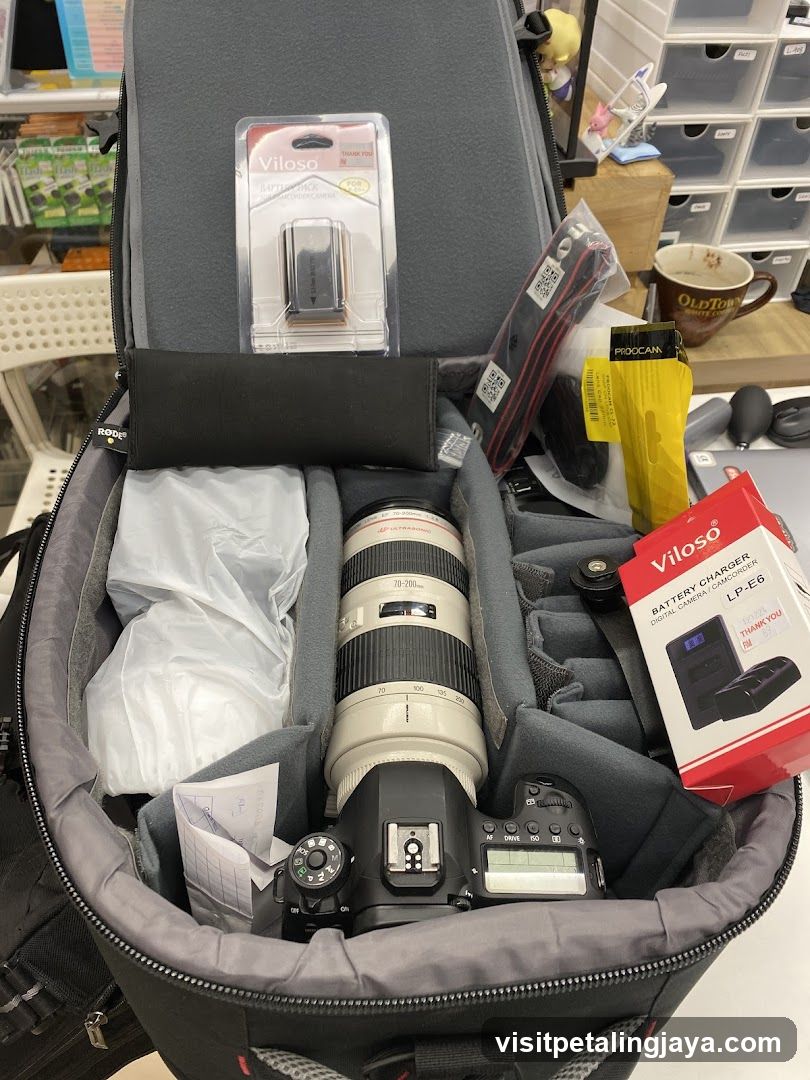 Camera Gear in Bag