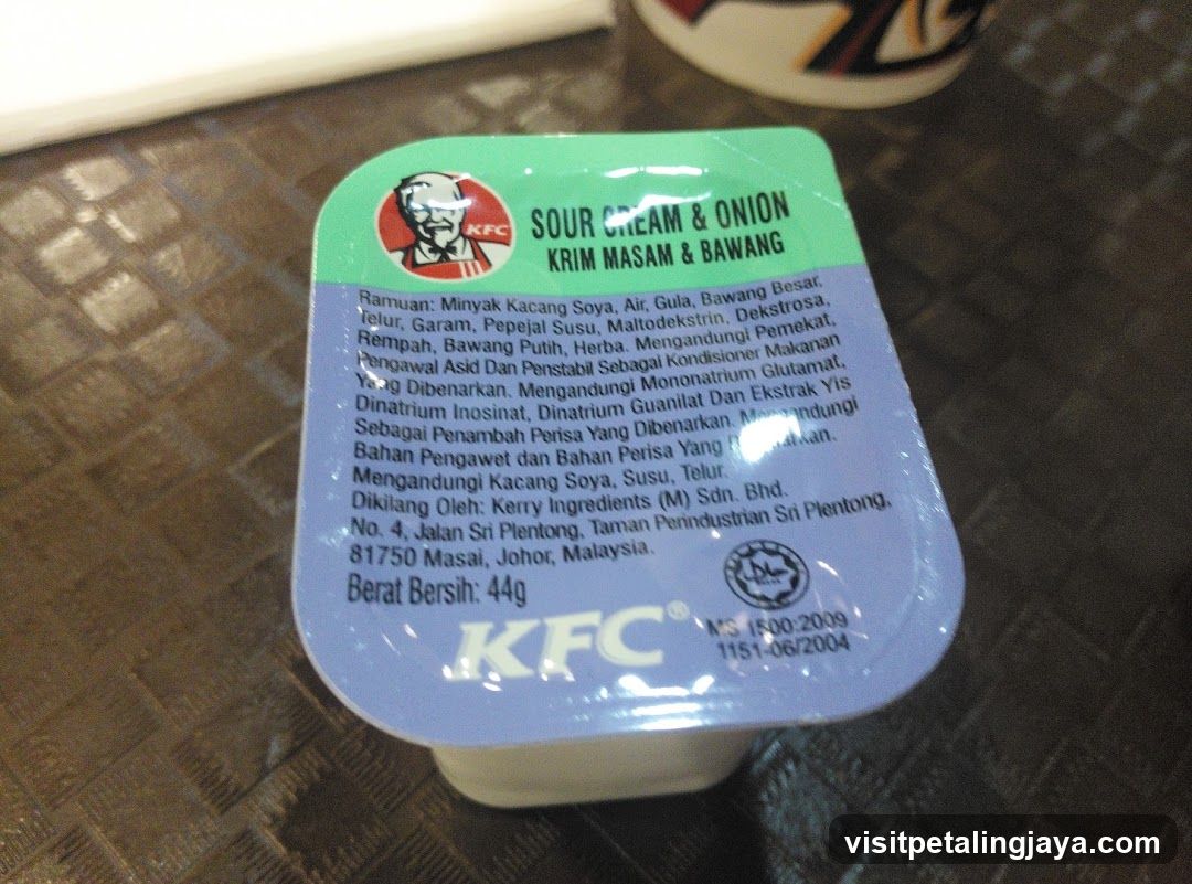 KFC Sour Cream & Onion Dip Cup