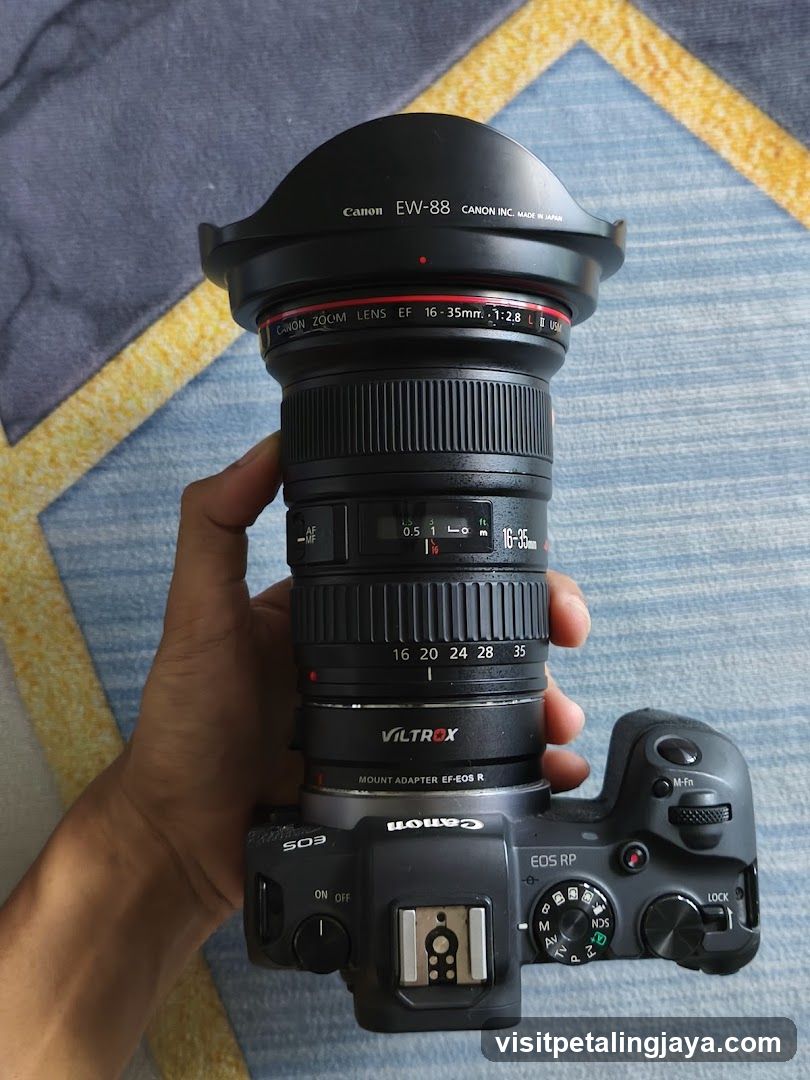 Canon Camera with Wide Angle Lens