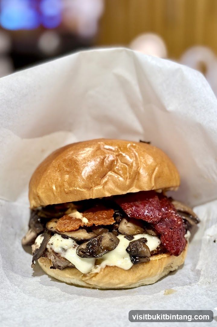 Mushroom and Bacon Burger