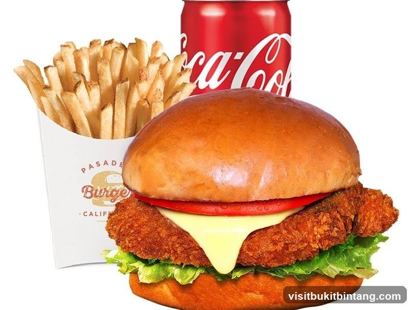 Burger, Fries, and Soda
