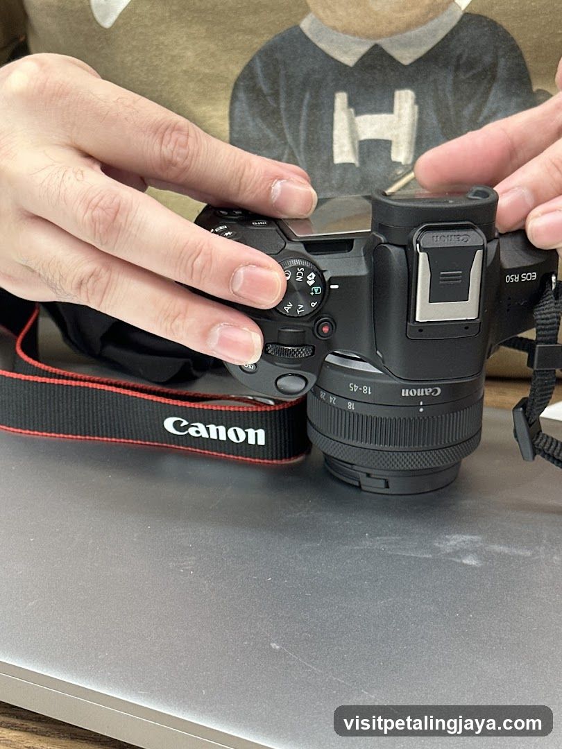 Canon Camera on Laptop