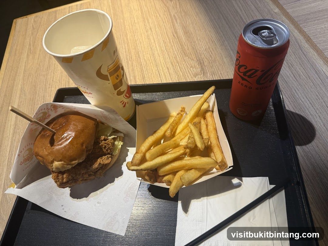 Burger, Fries, and Drink