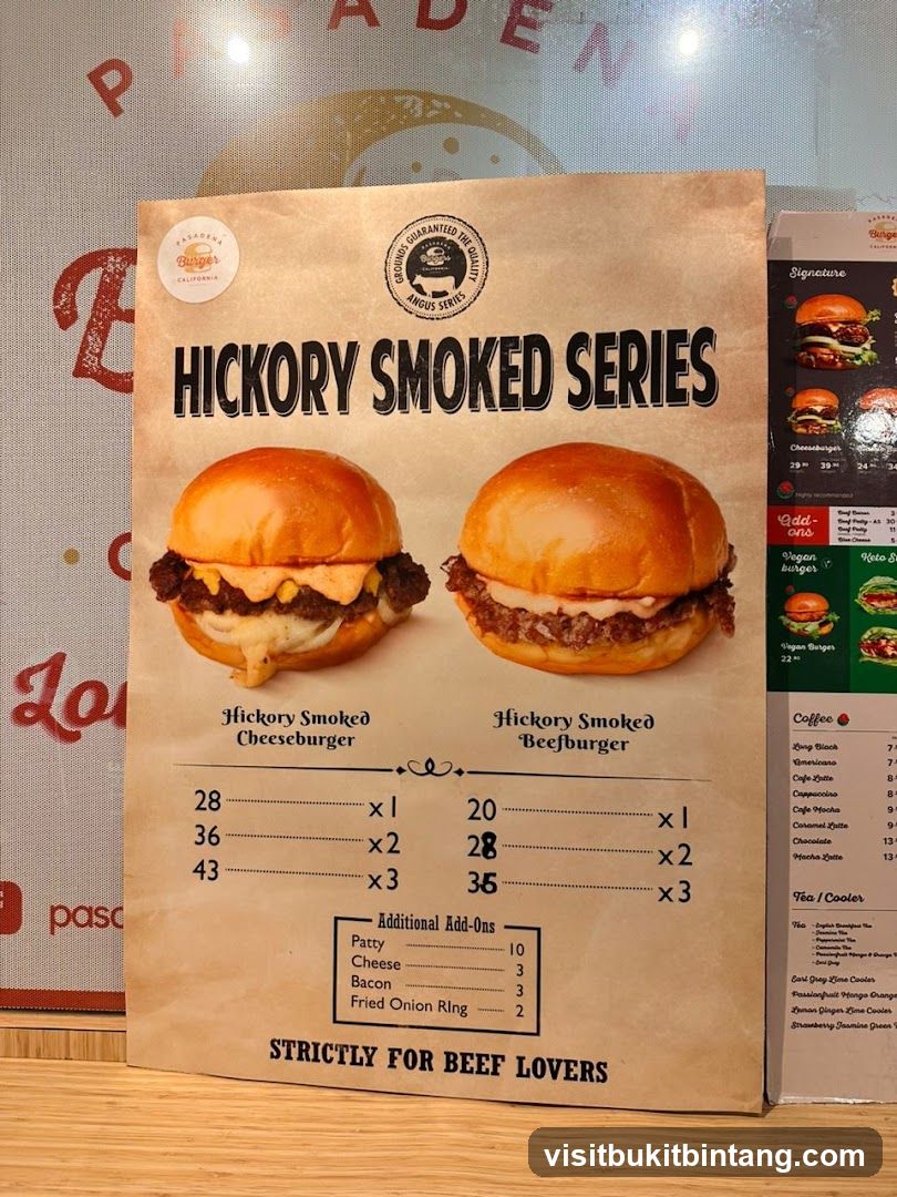 Hickory Smoked Series Menu