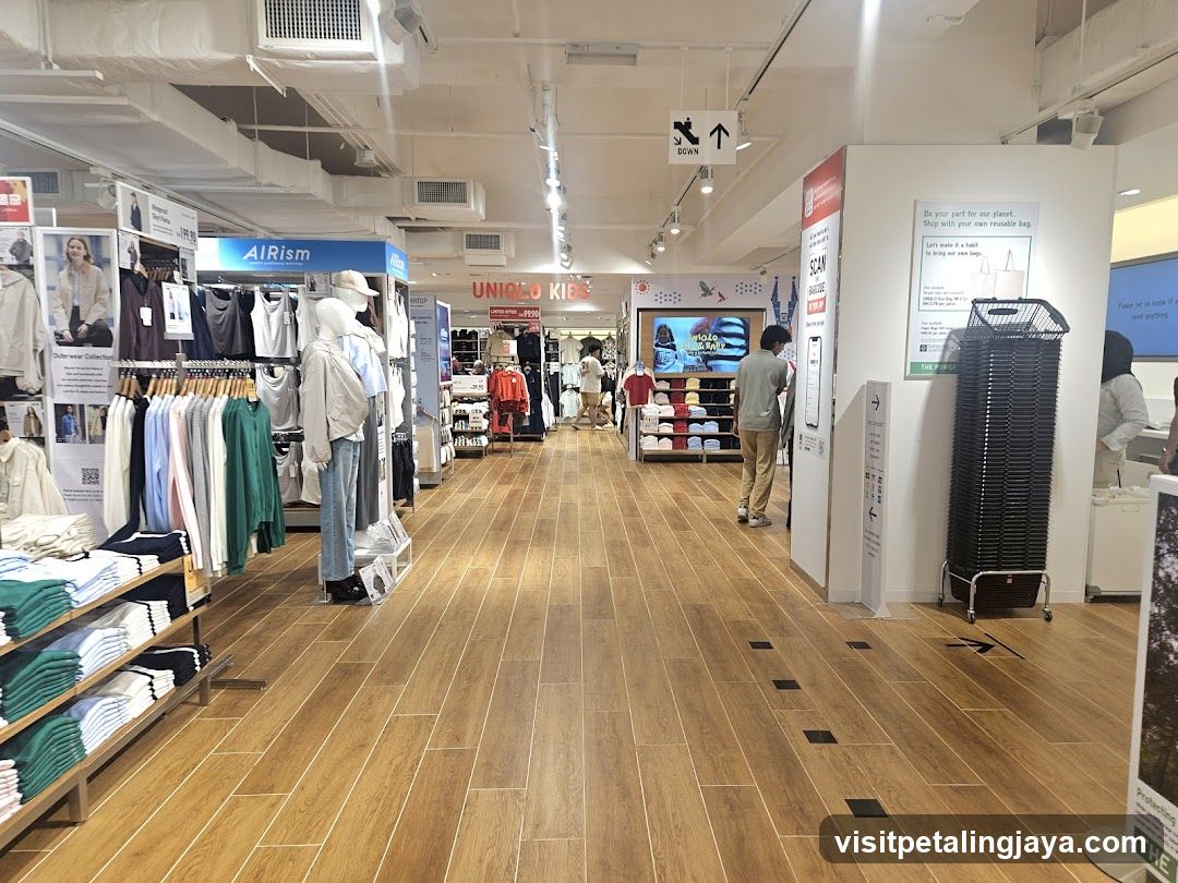 Interior of a clothing store