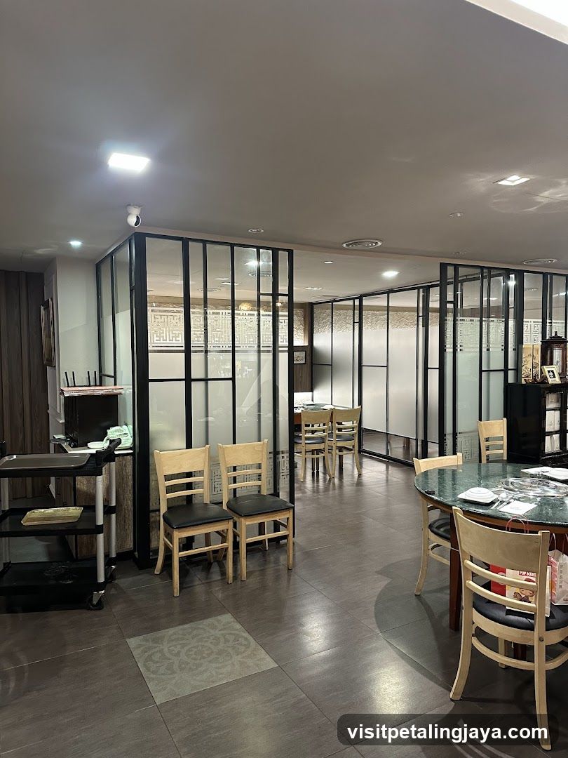 Interior of a modern dining or office space