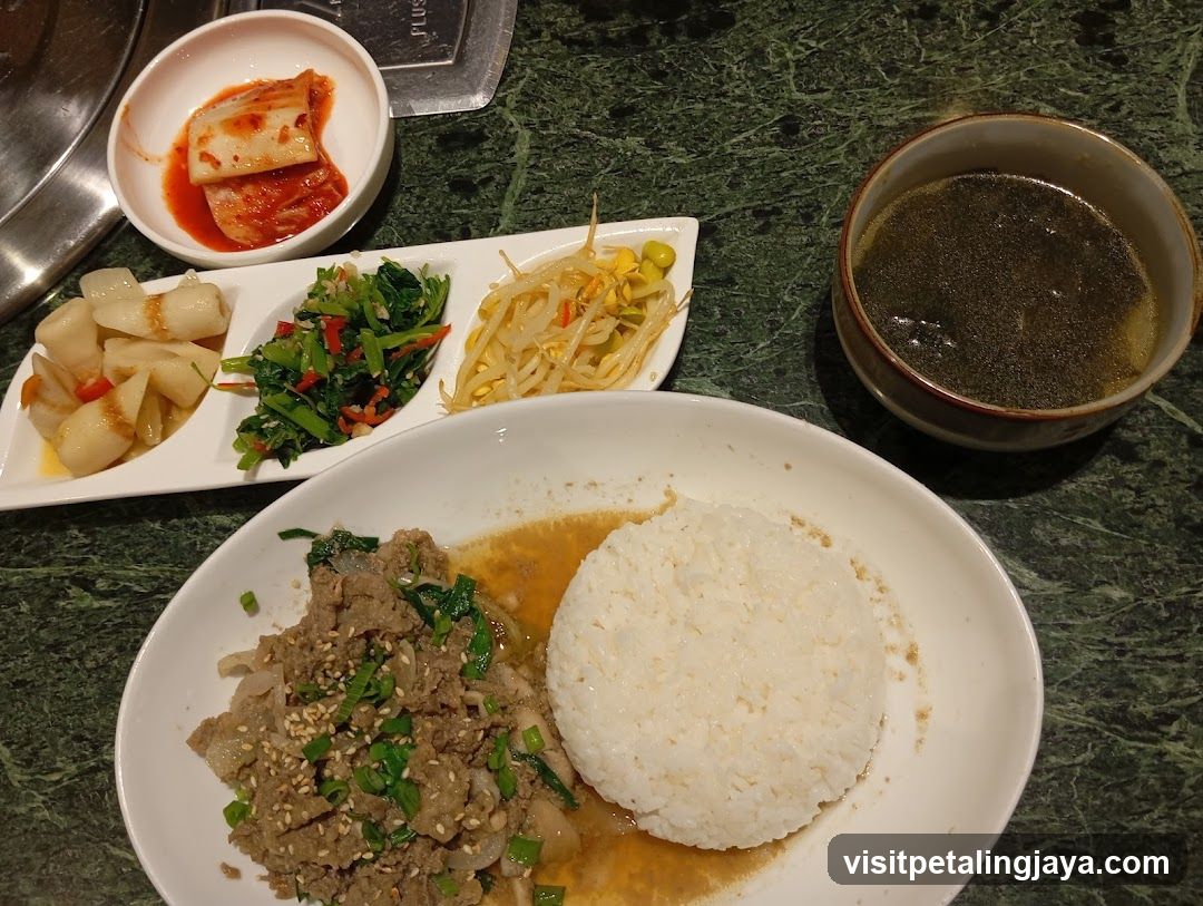 Korean Side Dishes and Rice Bowl