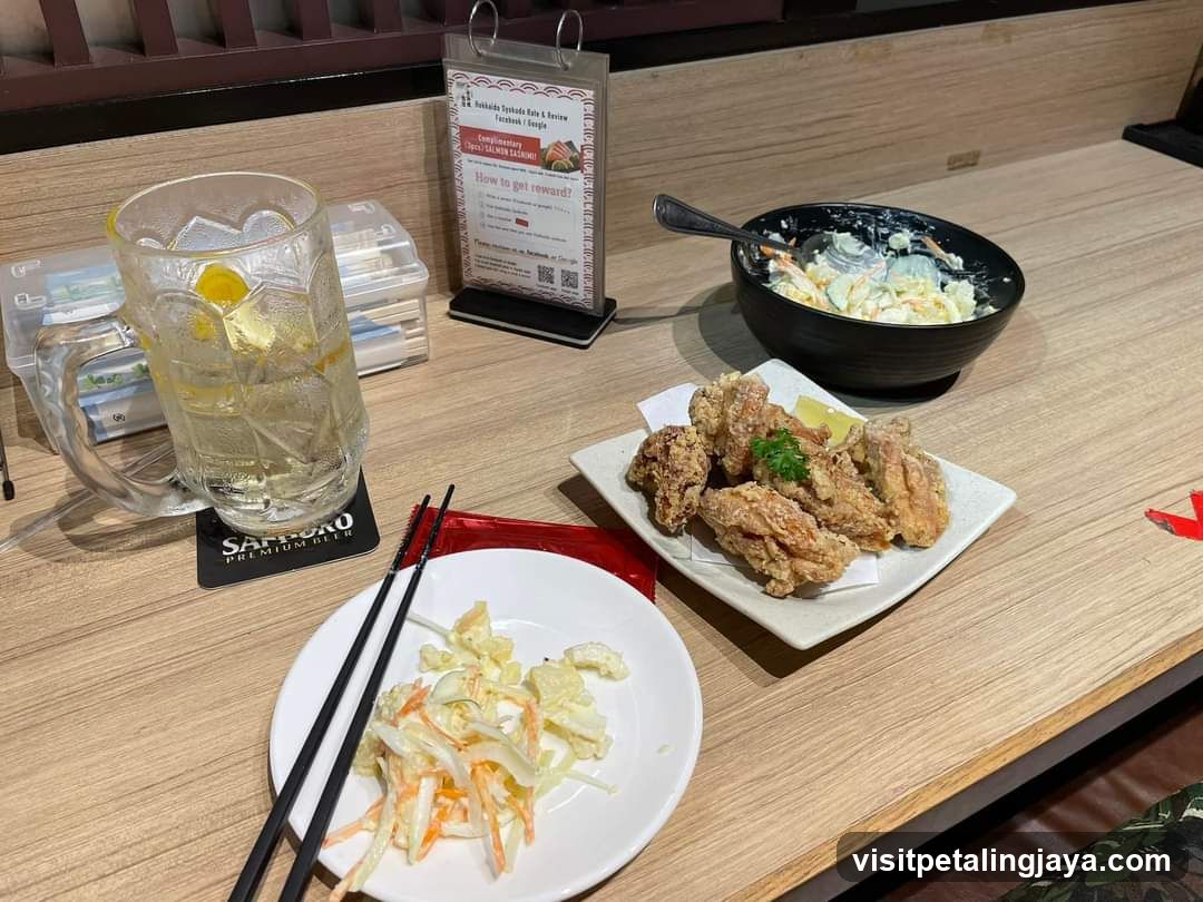 Food on a table
