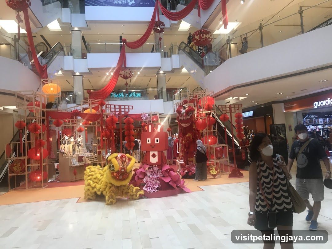 Mall Interior with Chinese New Year Decorations