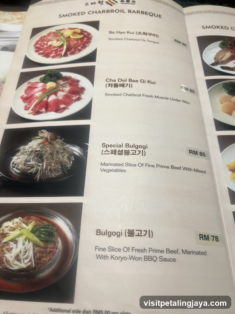 SMOKED CHARBROIL BARBEQUE Menu