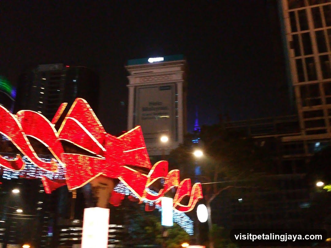 Night City Scene with Neon Signage