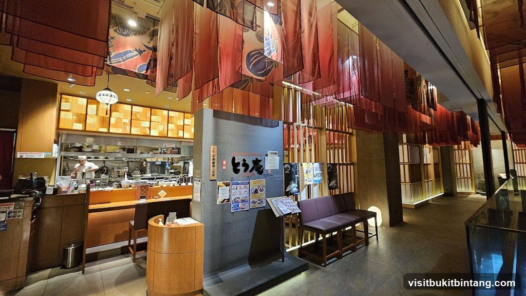 Restaurant Interior with Open Kitchen