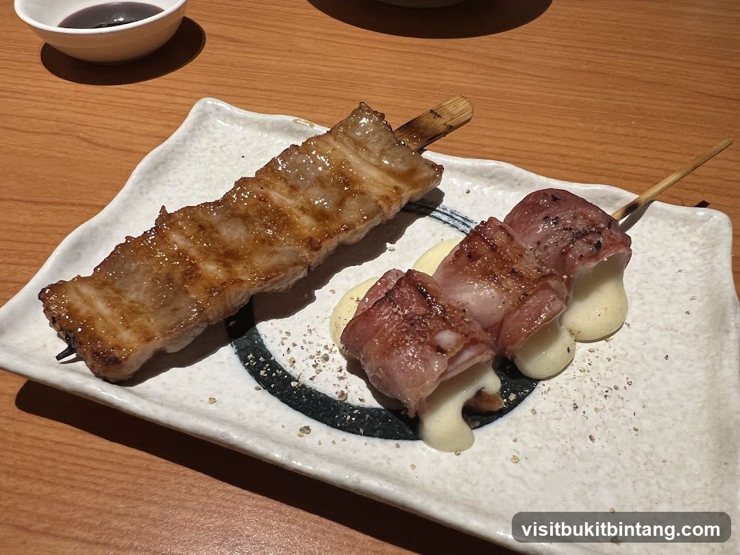 Grilled Skewers with Cheese