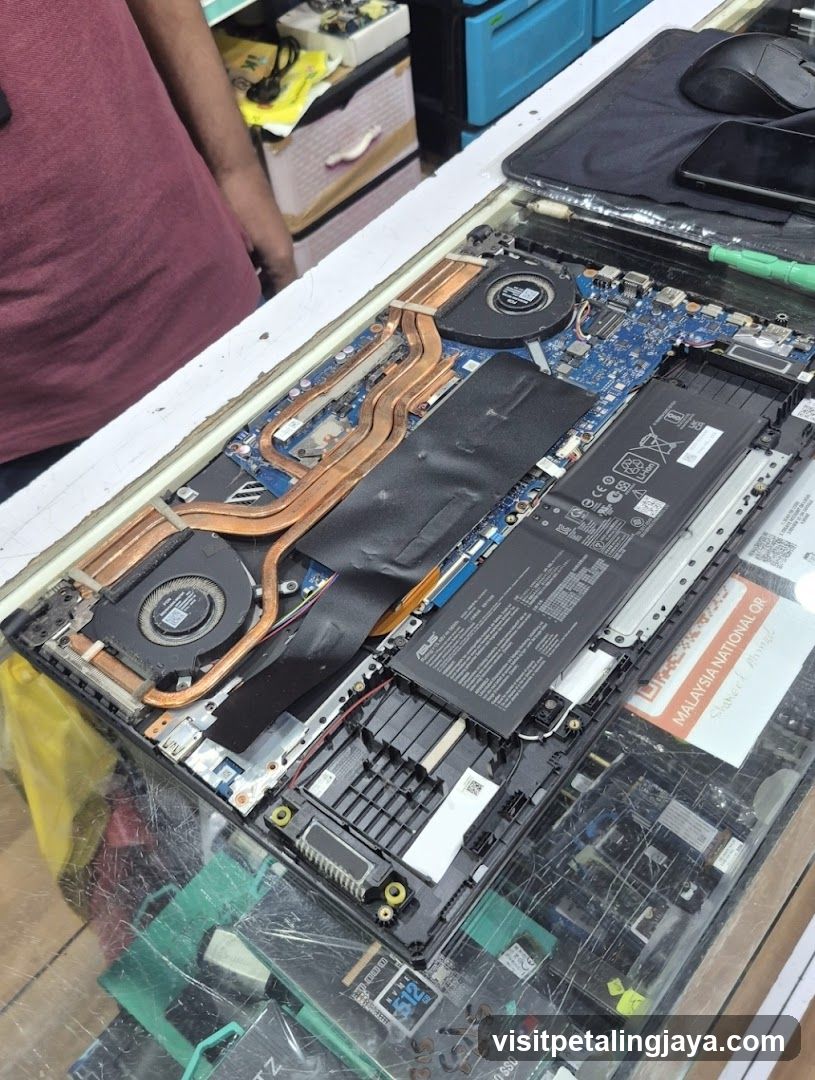 Open Laptop on Workbench