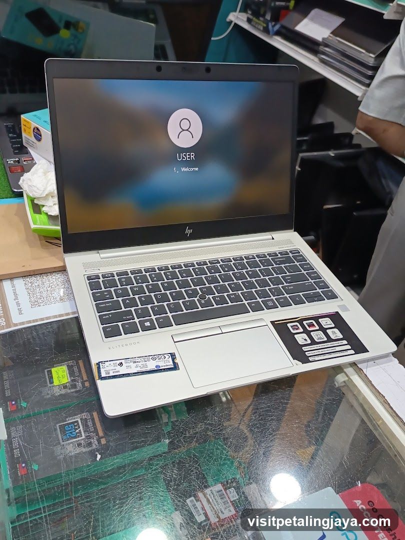 HP Laptop on Display Table
