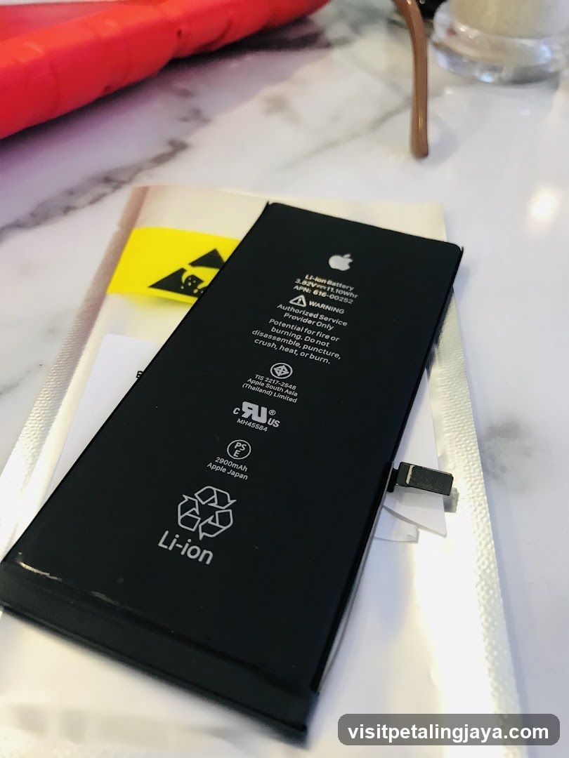 Apple Battery on Table