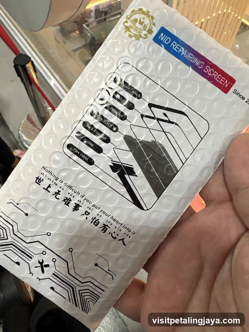 Bubble Wrap Packaging with Phone Repair Illustration