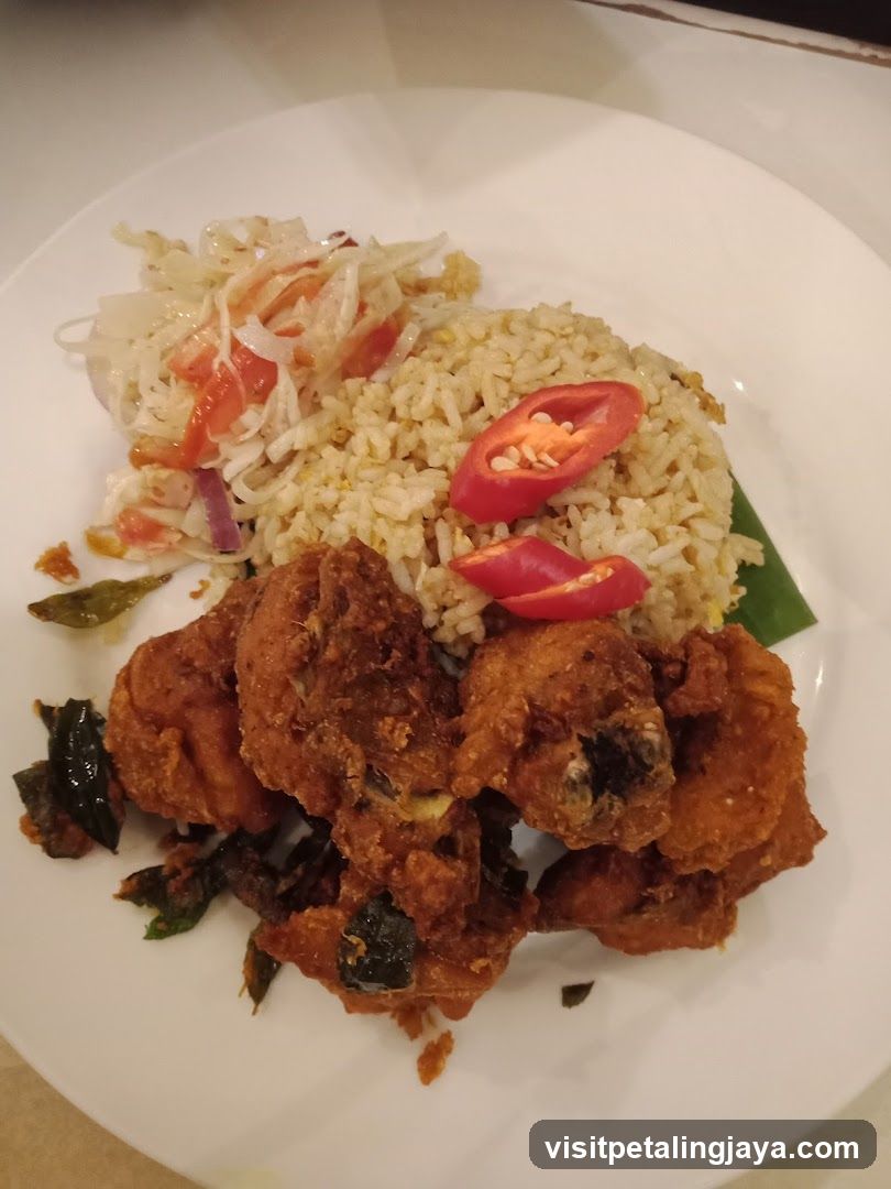 Fried Chicken and Rice Plate