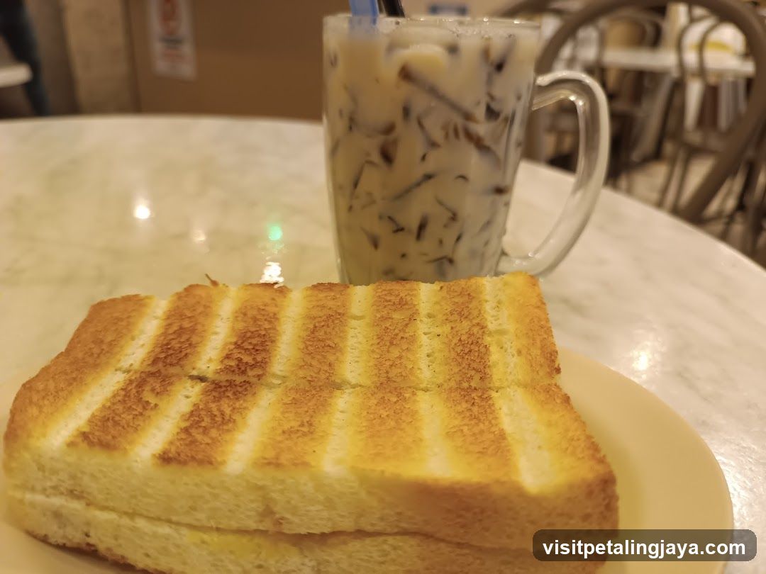 Toast and Iced Drink