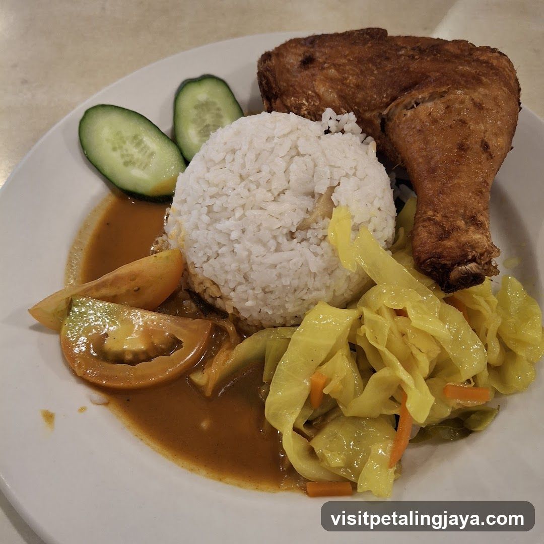 Fried Chicken with Rice and Curry