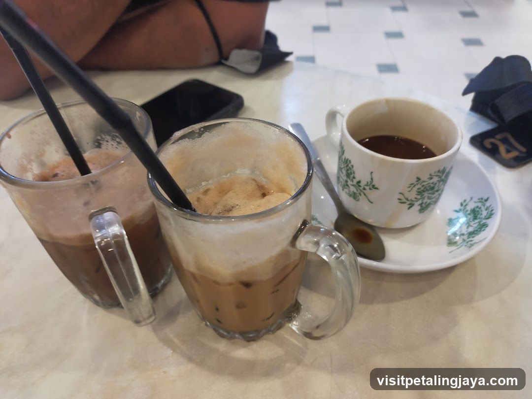 Iced Coffee and Tea on Table
