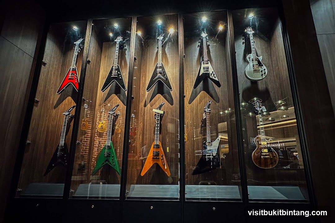 Display of Guitars