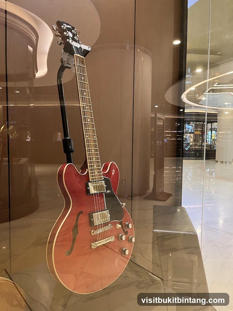 Red Electric Guitar Display