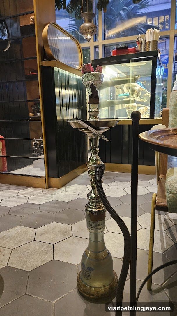 Hookah in a cafe interior