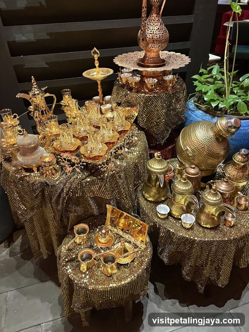 Gold Tea Set Display