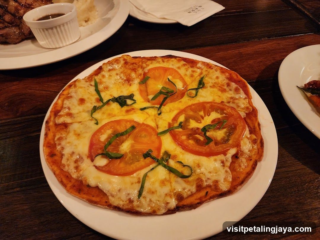 Tomato and Cheese Pizza with Basil