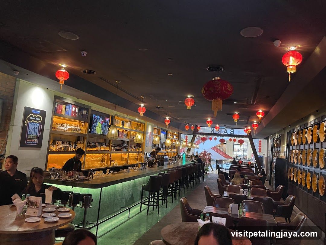 Bar Interior with Red Lanterns