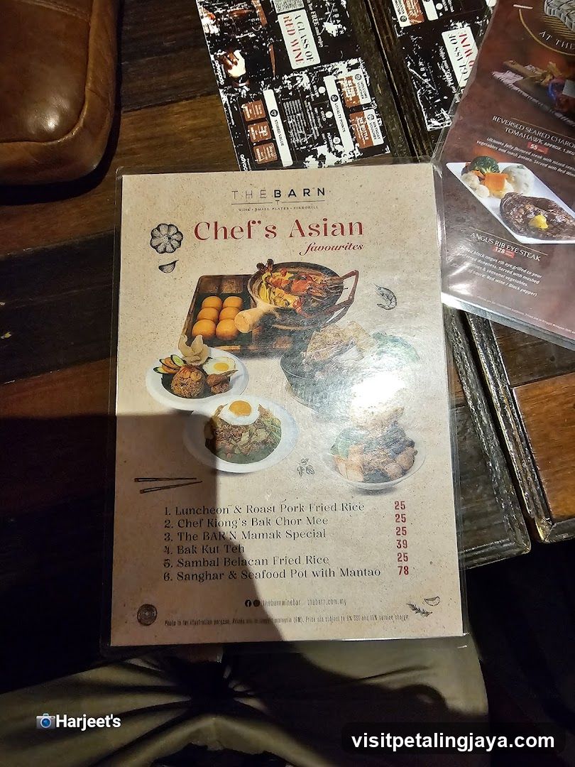 Chef's Asian Favourites Menu
