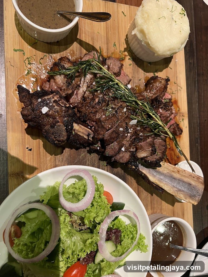 Ribs and Salad Meal