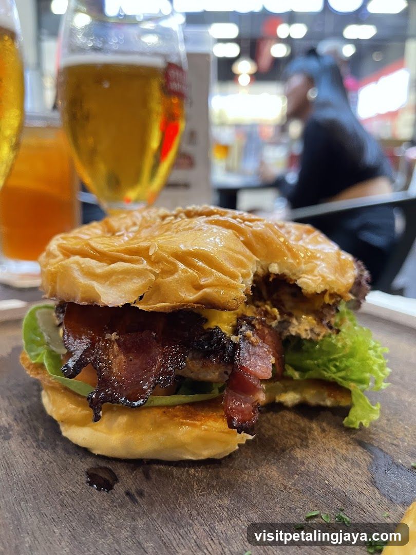 Bacon Cheeseburger with Beer