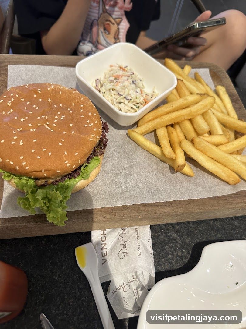 Burger and Fries Meal