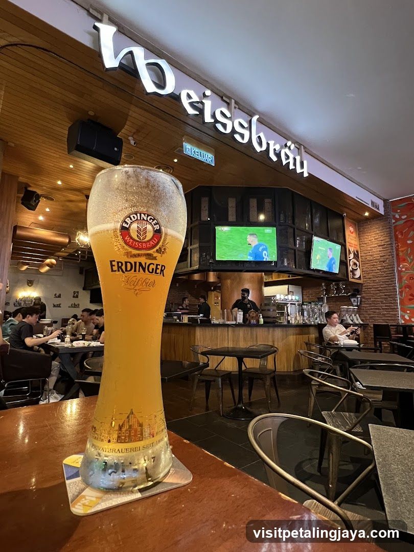 Erdinger Weissbier at a bar
