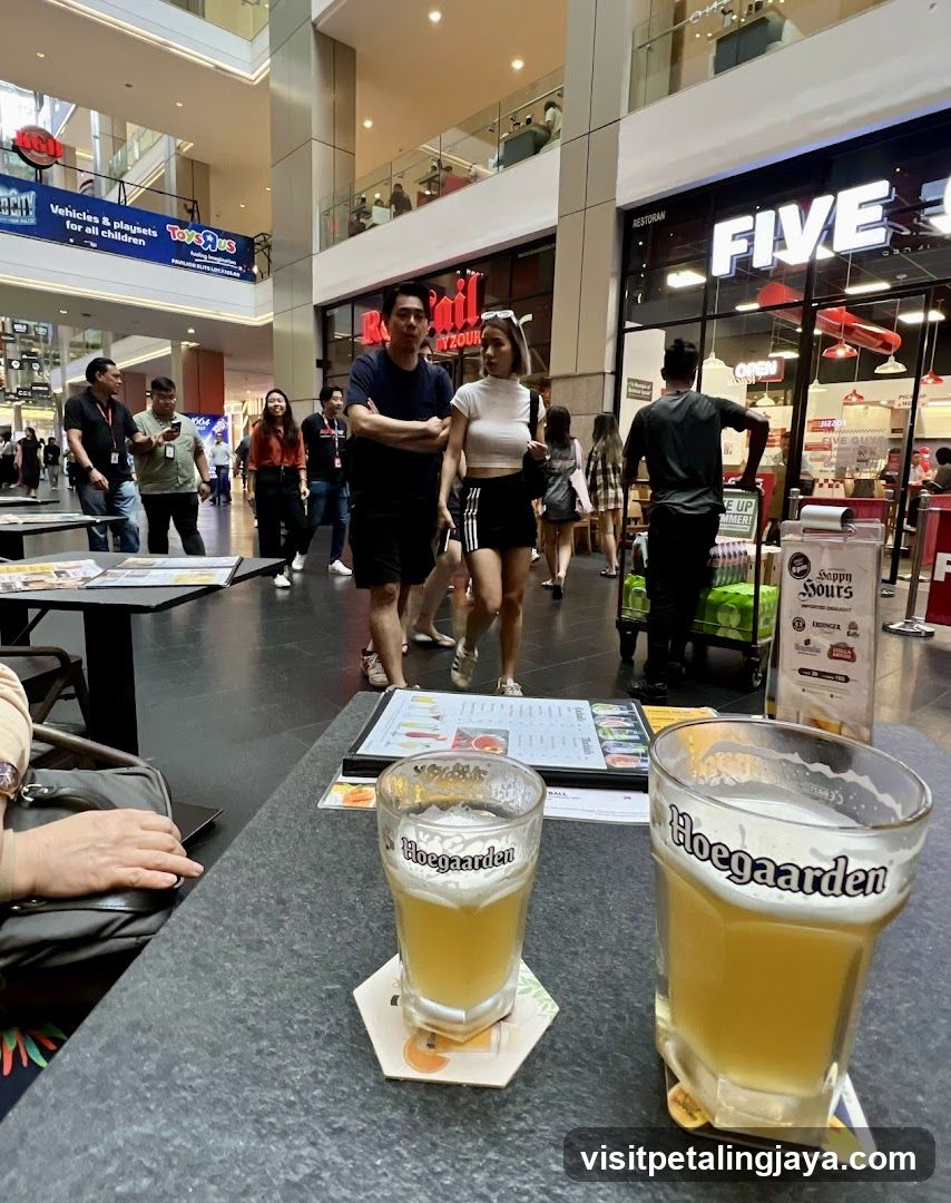 Beer and Mall Scene