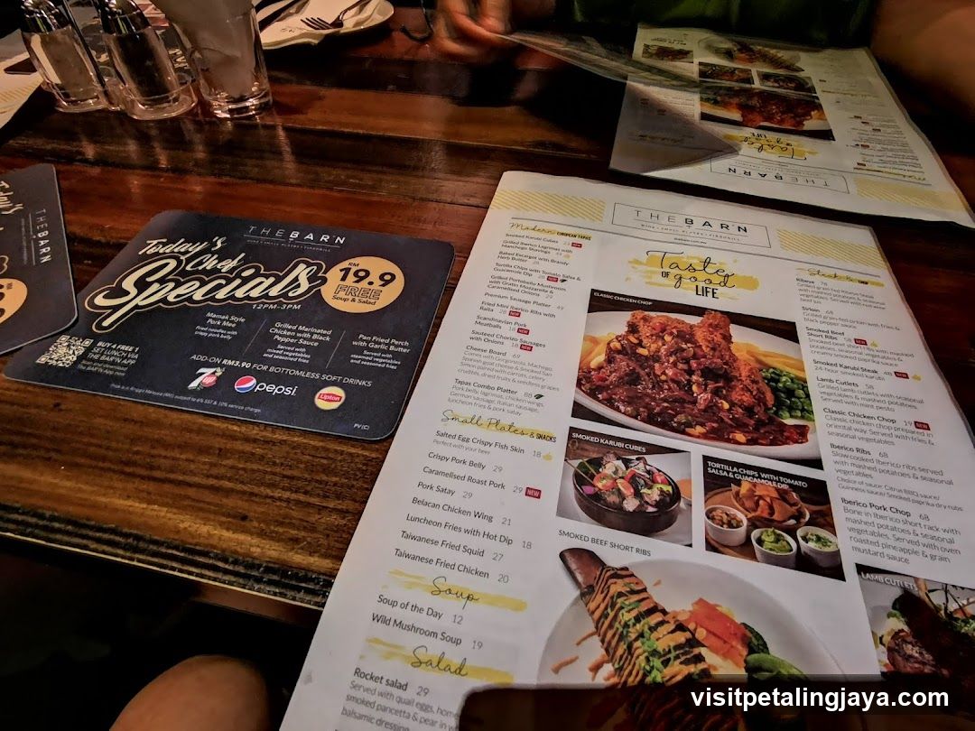Restaurant Table with Menu and Drink Coaster