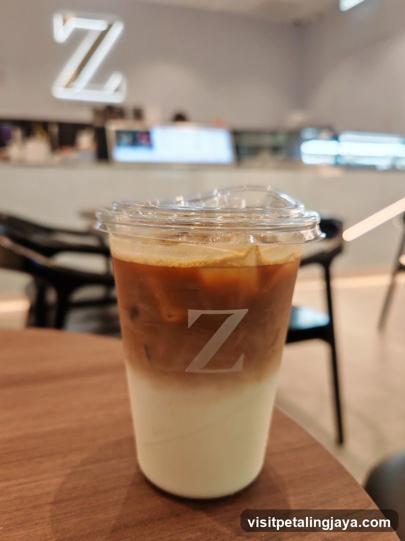 Iced Coffee with 'Z' Logo