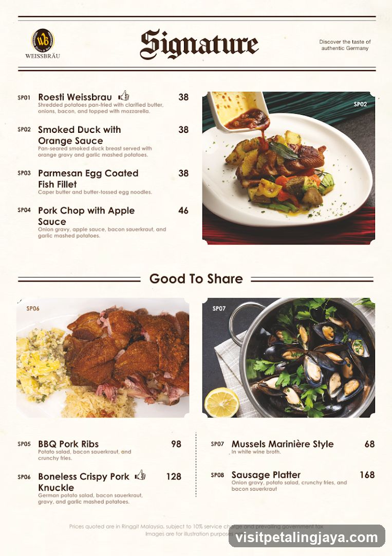 Signature Menu - Weissbräu