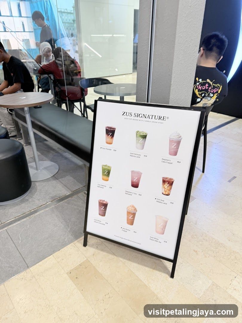 Zus Signature Menu Board
