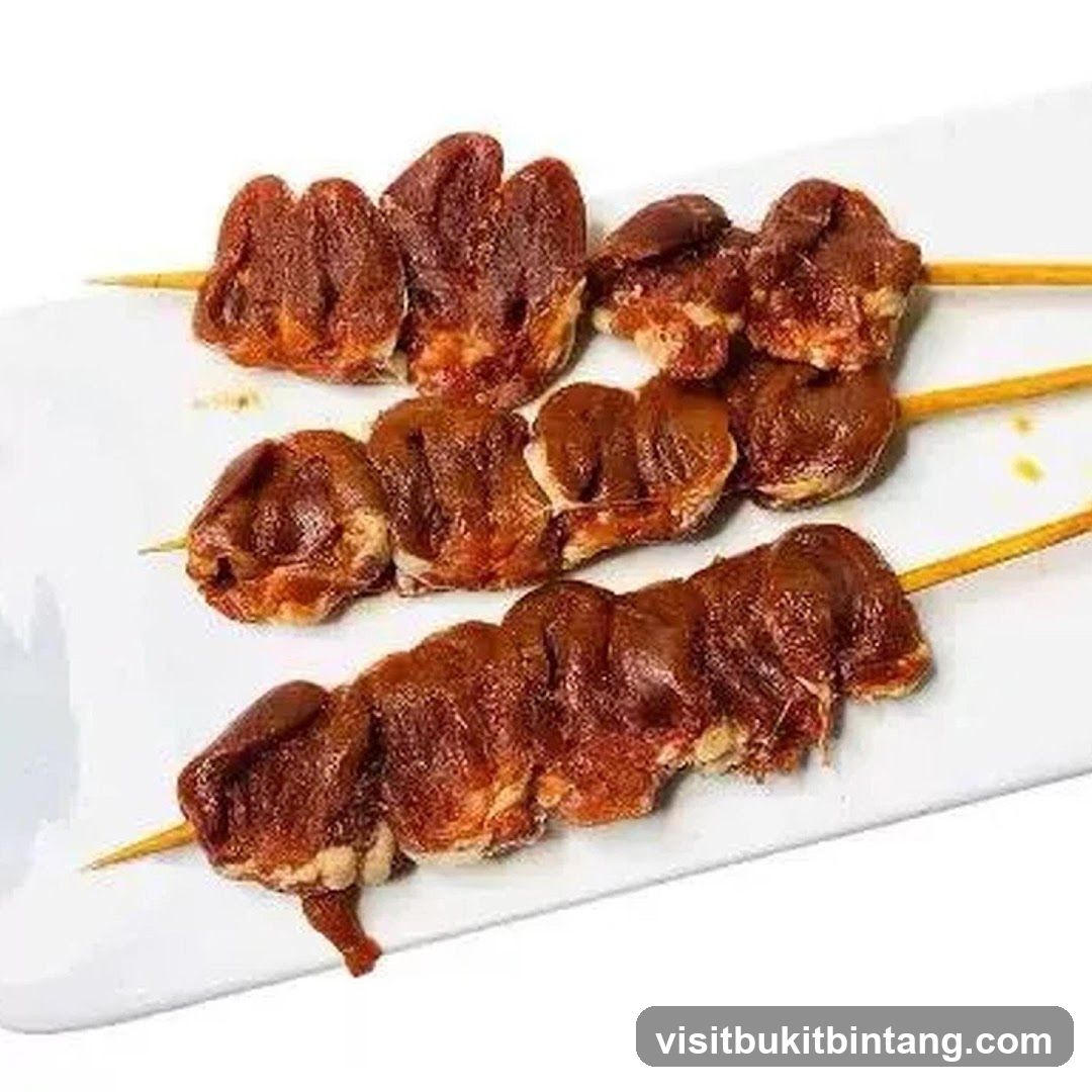 Chicken Gizzards on Skewers
