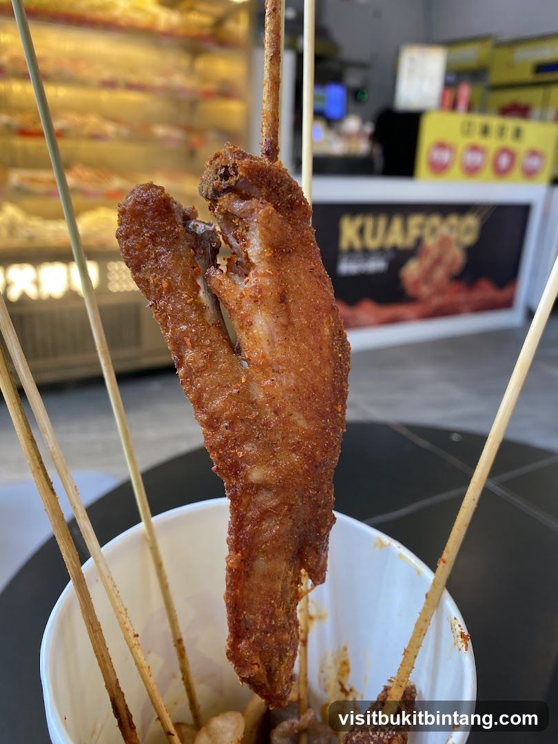 Fried Chicken Wing Skewers