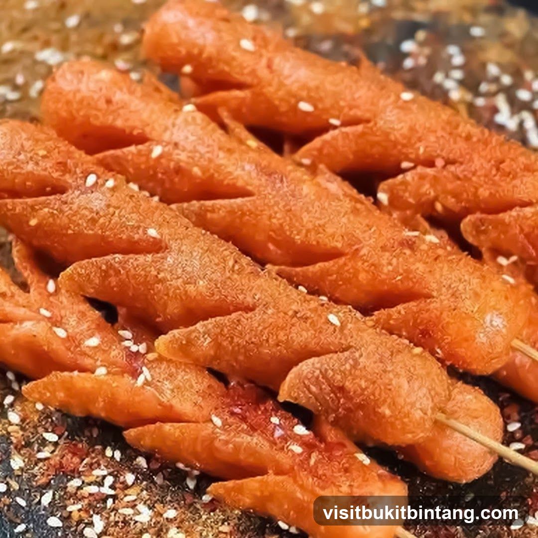 Twisted Sausages on Skewers