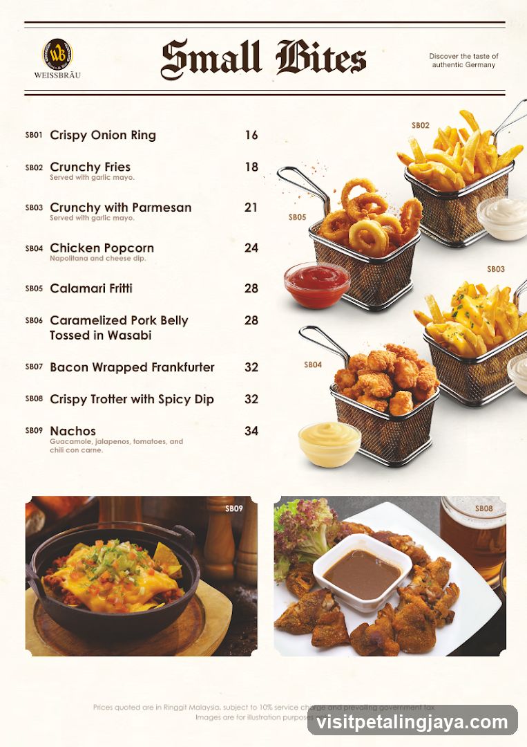Small Bites Menu