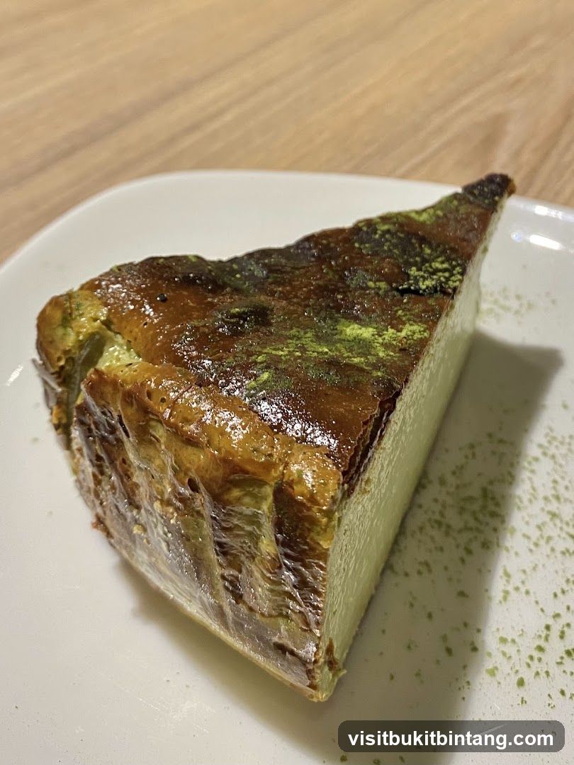 Matcha Cheesecake Slice
