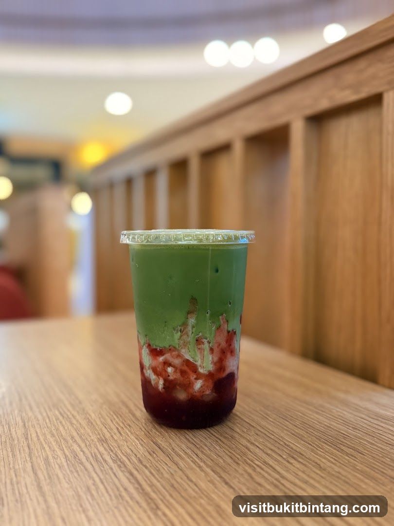 Matcha and Strawberry Drink