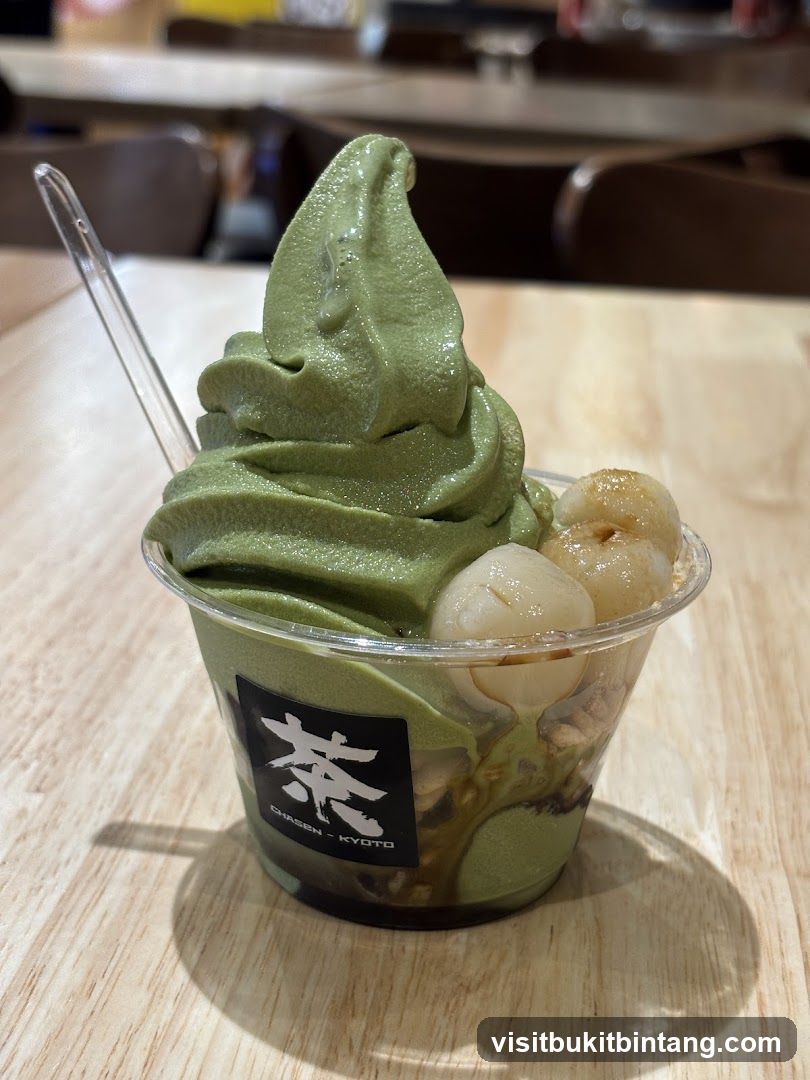 Matcha Soft Serve with Toppings