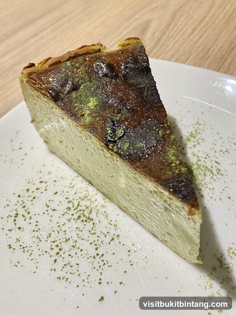 Matcha Cheesecake Slice