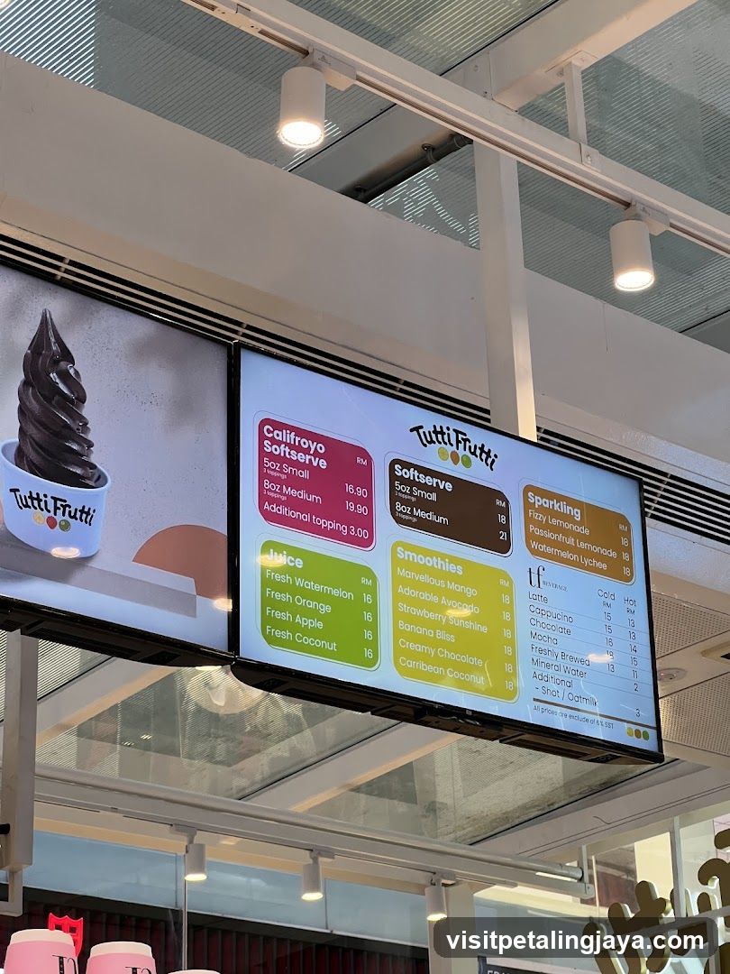 Tutti Frutti Menu Board